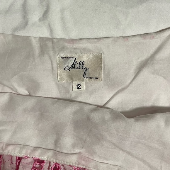 Milly of New York Pink Eyelet Lace Skirt - Picture 3 of 7